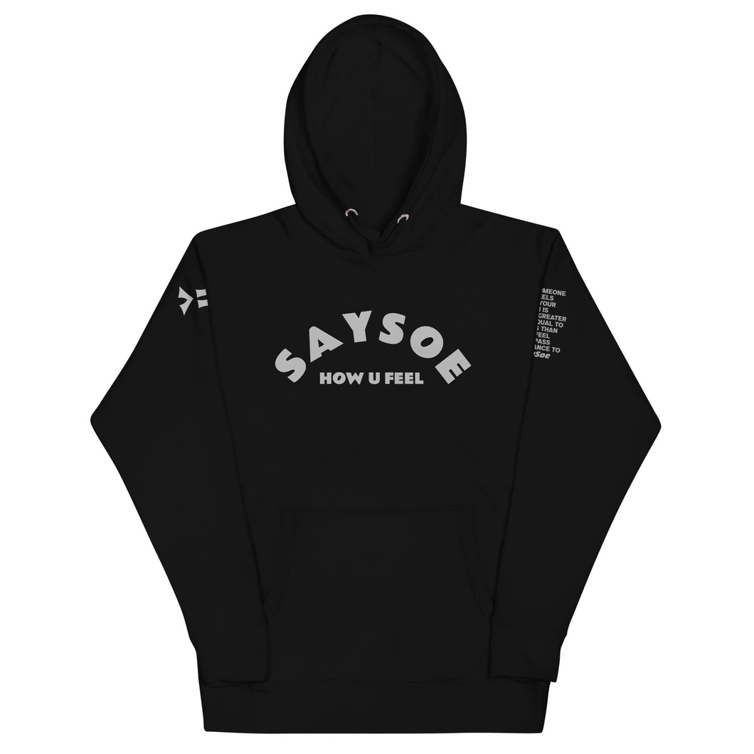 SaySoe              DETERMINATION Front & Back REFLECTIVE Hoodie