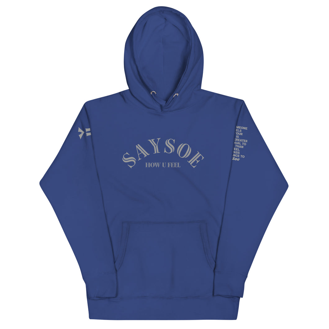 Front & Back SaySoe/FOCUSED Reflective Hoodie